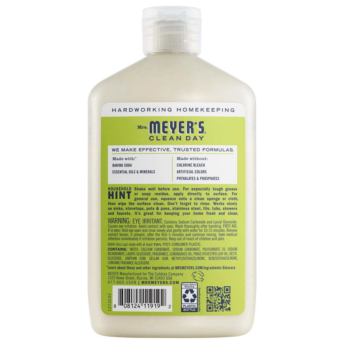 Lemon Verbena Baking Soda Cream Cleaner - 16 oz