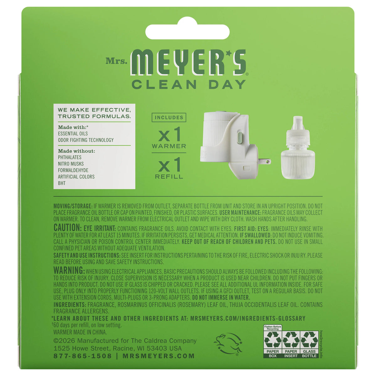 Fresh Cut Grass Plug in Scented Oil Warmer With Refill